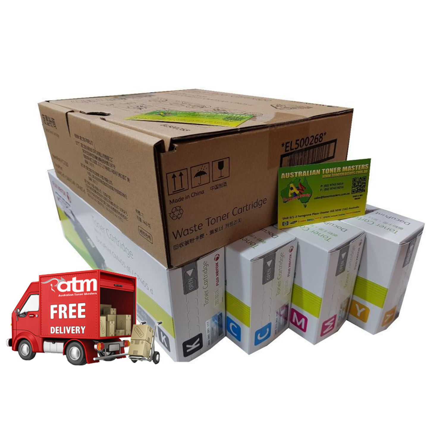 Fuji Xerox DocuPrint CT202033 34 35 36 EL500268 Genuine Combo Toner 3
