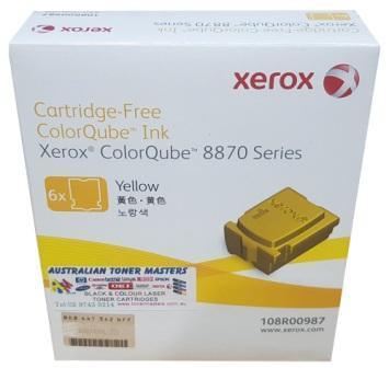 Fuji XerFuji Xerox ColorQube 108R00987 Genuine Yellow Ink Sticksox ColorQube 108R00987 Genuine Yellow Ink Sticks