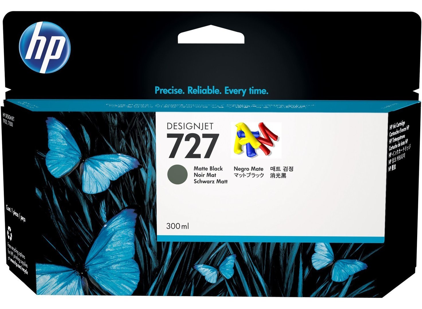HP 727 3WX19A Genuine Matte Black Ink Cartridge
