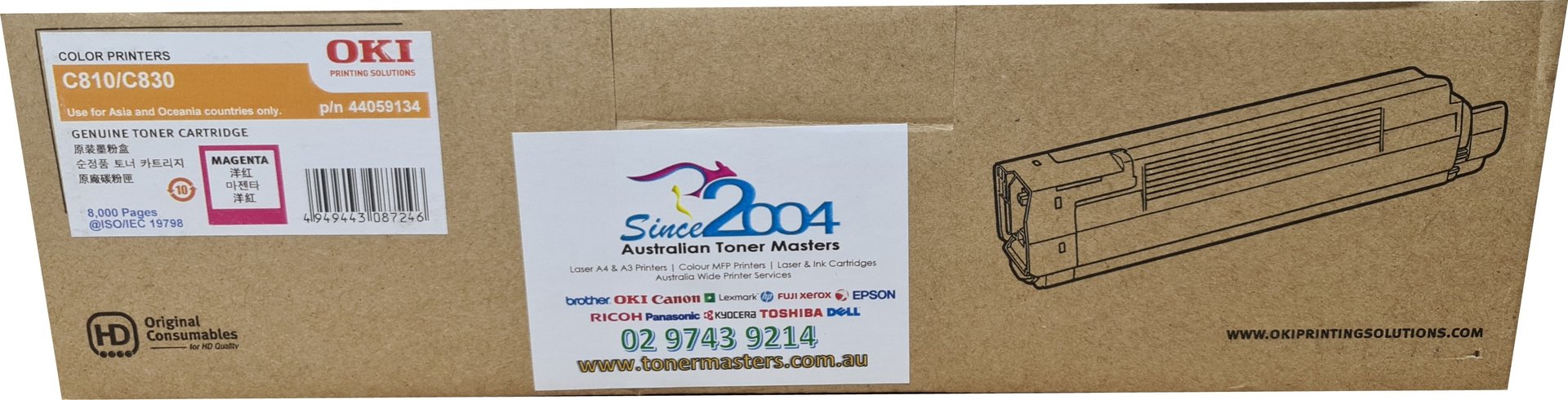 Oki C810 C830 44059134 Genuine Magenta Toner